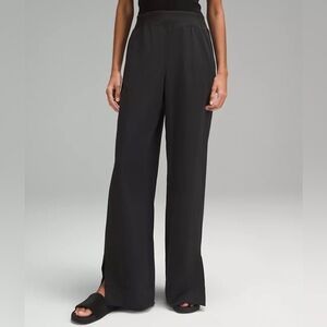 NWT Lululemon Stretch Woven High-Rise Wide-leg Pant black size Small S new